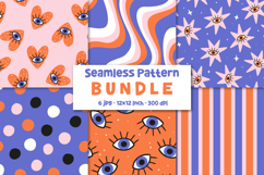Mystic Retro Eyes Seamless Pattern Bundle Product Image 1