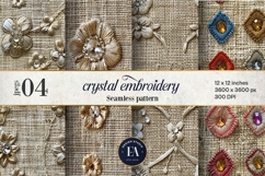 Crystal Embroidery Texture | Luxury Beaded Fabric Pattern Product Image 1