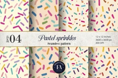 Pastel Sprinkles digital paper | Colorful Rainbow Sprinkles Product Image 1
