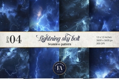 Lightning Bolt Digital paper, Thunderstorm pattern Product Image 1