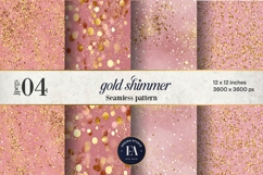 Pink Gold Shimmer Digital Paper, Glitter Texture Product Image 1