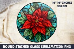Round Stained Glass Sublimation PNG | Sublimation Design Product Image 1