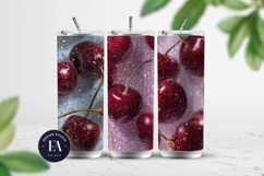 Glitter Coquette Cherry Pattern | Sparkly Glam Texture Paper Product Image 2