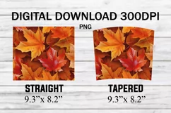 Maple Leaves 20oz Tumbler Wrap PNG Download Fall Tumbler Product Image 2