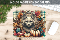 Cat Mouse pad Sublimation - Thanksgiving PNG Design Product Image 1