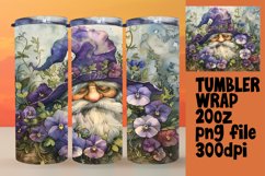 Floral Fantasy Gnome Tumbler Wrap 20oz,Summer Product Image 1