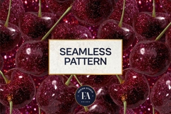 Glitter Coquette Cherry Pattern | Sparkly Glam Texture Paper Product Image 3