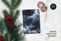 Bats Night Sky Pattern, Dark Gothic Bat Seamless Paper Product Image 4