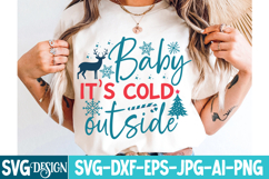Baby It’s Cold Outside SVG Design | Christmas SVG Design Product Image 4