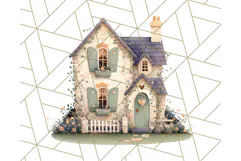 Whimsical Cottagecore Cottage PNG Clipart, Fairy House Png Product Image 2