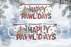 Christmas Mug Wrap Design - Christmas Dog Sublimation Product Image 3
