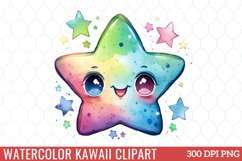 Watercolor Kawaii Clipart Product Image 1