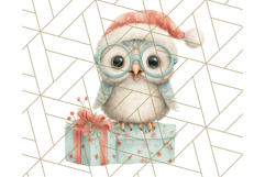 Coral and Aqua Christmas Clipart PNG, Pastel Holiday Art Product Image 2