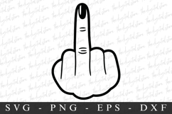 Middle Finger| SVG Cut files | Cricut Product Image 1