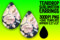 Artistic Teardrop Design for Crafting , Flower Pattern Product Image 1