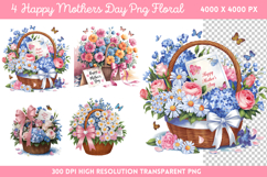 Happy Mothers Day Floral PNG Product Image 1