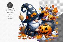 Halloween clipart, Gnome clipart, Autumn clipart Product Image 1