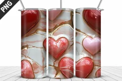 Valentines Love Skinny Tumbler PNG Wrap| Valentines Tumbler Product Image 3