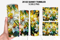 Flower Skinny Tumbler 20oz Wrap Design, Flowers Tumble PNG Product Image 1