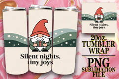 JOYFUL WHISPERS 20oz TUMBLER WRAP, Holiday Gnome Product Image 1