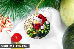 Christmas Santa Wineglass Ornament | Christmas Ornament PNG Product Image 1