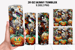 Skinny Tumbler 20oz Wrap Design,Halloween Tumbler PNG Design Product Image 1