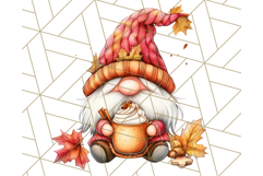 Fall Gnome PNG Clipart, Cute Autumn Gnomes with Pumpkins Product Image 2