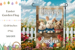 Easter Garden Flag, Funny Bunny Garden Flag Print Product Image 1