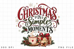 Christmas in Simple Moments PNG, Cozy Holiday Coffee & Gift Product Image 2