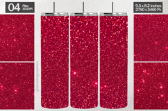 Red Glitter Tumbler Wrap| Tumbler Sublimation Product Image 1