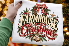 Cozy Country Christmas Design, Rustic Holiday Typography Product Image 1