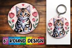 Joyful Circle Designs Sublimation PNG, Cat Valentin's Day Product Image 1