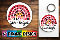 Joyful Coaster Round Design PNG, Back To School Product Image 1