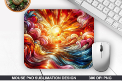 Mouse Pad Sublimation, Summer Mouse Pad PNG Design Product Image 1