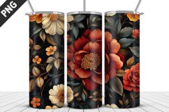 Rose Flowers Tumbler Wrap | Sublimation Design | Tumble PNG Product Image 3