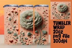 Sublimation Ready 20oz Design Files , 3D Flower Product Image 1