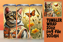 BEAUTIFUL 20oz Sublimation Tumbler Template , Cute Cat Product Image 1