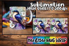 Inspiring mornings 11oz 15oz sublimation wrap, 3D Bird Product Image 1
