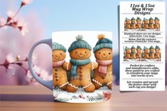 Gingerbread Man Holiday Wrap 11oz/15oz Mug Sublimation Product Image 1