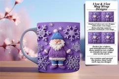 Holiday 3D Christmas Santa Claus Mug Wrap Sublimation Product Image 1