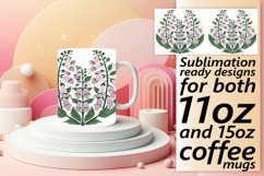Heart Made of Flowers Sublimation Mug Wrap Product Image 1