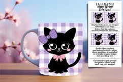 Artistic Kitten Mug Wrap for 11oz/15oz PNG Product Image 1