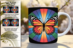 Unique 15oz Mug Wrap Png Design , Butterfly Product Image 1