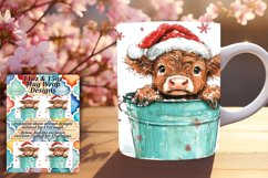 Happy 15oz Mug Wrap Png Template , Christmas Product Image 1