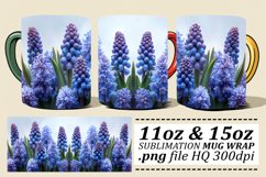 Floral Elegance Mug Wrap - Spring Pattern 11oz 15oz Product Image 1