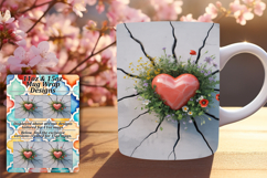 FASHIONABLE 11oz Mug Wrap PNG , 3D Heart Product Image 1