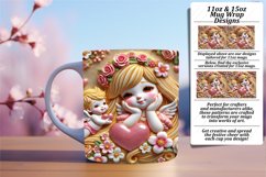 Creative 11oz Mug Wrap Png Artwork , 3D Cupid Product Image 1
