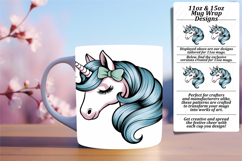 Quirky 15oz Mug Wrap Png Artwork , Unicorn Product Image 1