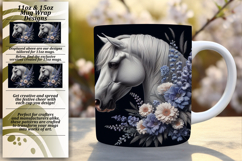 Inspiring 11oz Mug Wrap Png Design , Horse Product Image 1