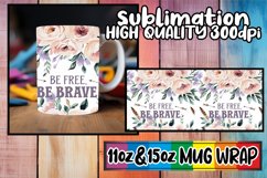 Vibrant afternoons 11oz 15oz sublimation wrap, Flower Quote Product Image 1